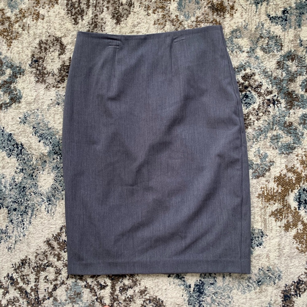 Grey Classic Pencil Skirt